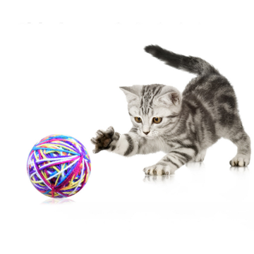 Material de mordida colorido Bola de juguete de gato